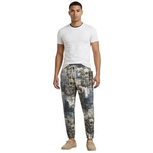 Rebel Vengeance Men's Size Small Skull Gothic Print Relaxed Jogger Sweatpants